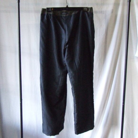 Louben pants vintage trousers gold and black mini check wide leg metallic 90s - Picture 4 of 8